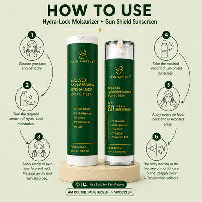 Ultimate Barrier Defense Duo – Hydrating Moisturizer + SPF 60 PA++++ Sunscreen