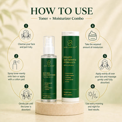 Hydration & Barrier Repair Duo – Toning Elixir + Hydra-Lock Moisturizer
